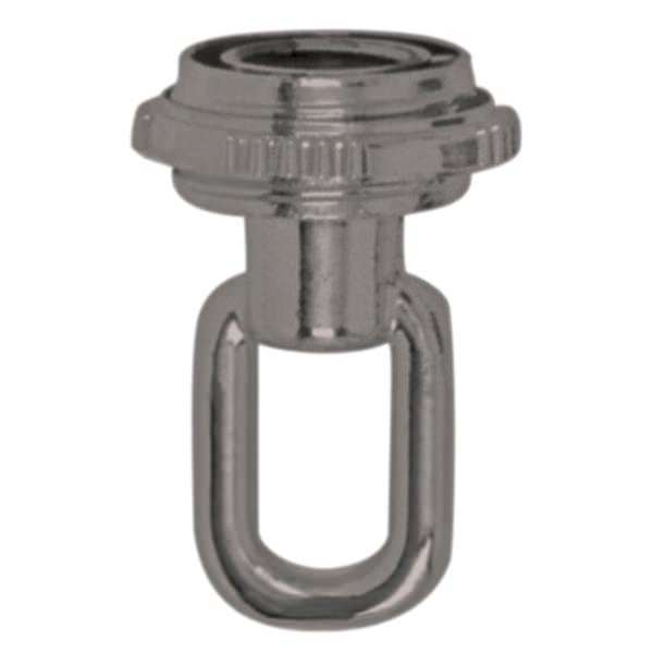 1/4 IP Brushed Pewter Screw Collar Loop with Ring