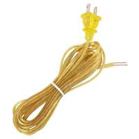 Satco 12' Clear Gold Molded Plug Cord