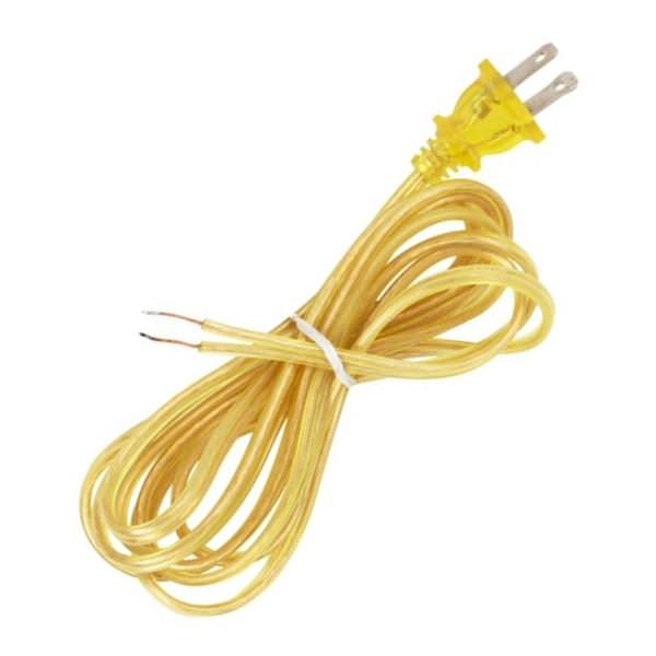 9' Clear Gold Molded Plug Cord