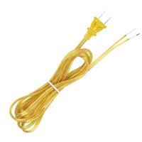 Satco 8' Clear Gold Molded Plug Cord