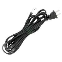 Satco 8' Black Molded Plug Cord