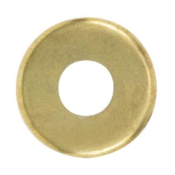 1/8 IP Slip Brass Plated Curled Edge Steel Check Ring