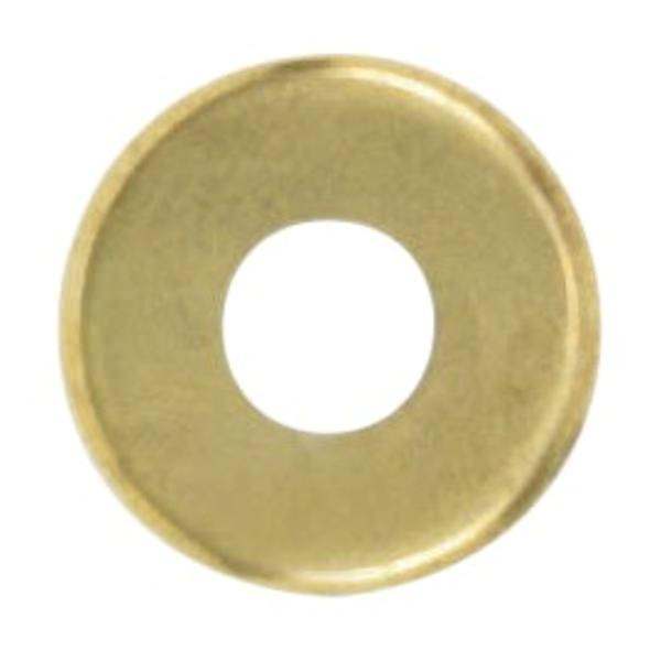 1/8 IP Slip Brass Plated Curled Edge Steel Check Ring