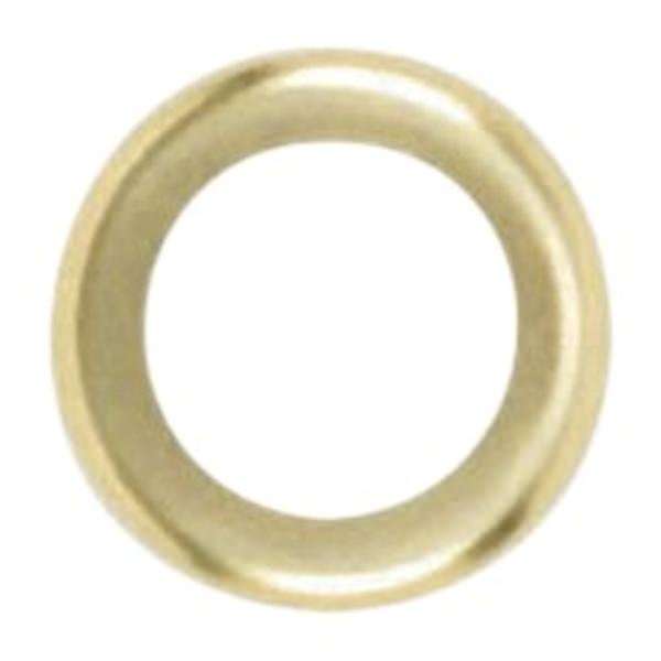 1/4 IP Slip Brass Plated Curled Edge Steel Check Ring