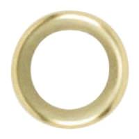 Satco 1/4 IP Slip Brass Plated Curled Edge Steel Check Ring