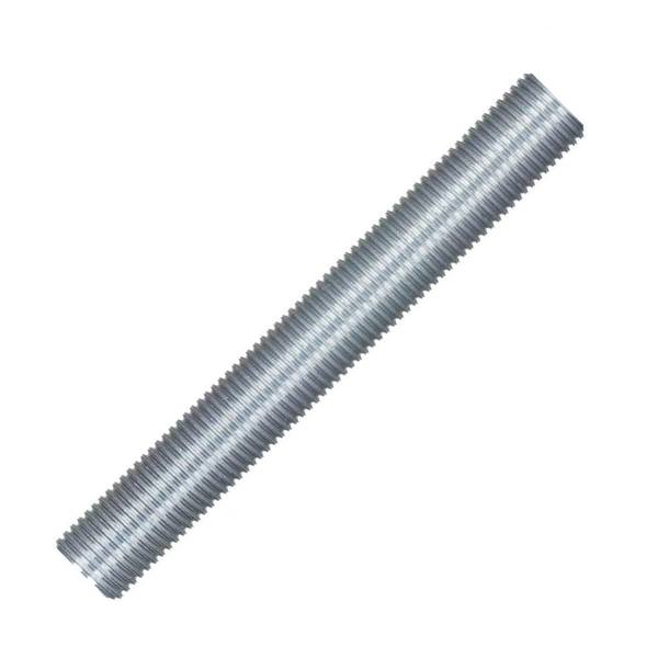 7" 1/4 IP Zinc Plated Silver Steel Nipple