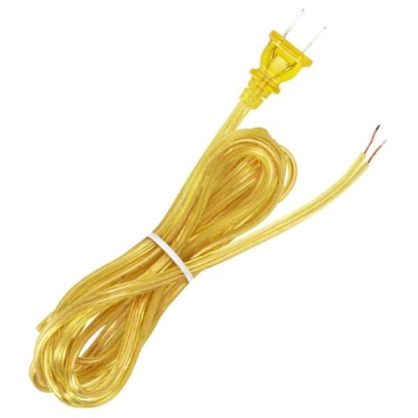 10' Clear Gold Molded Plug Cord