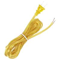 Satco 10' Clear Gold Molded Plug Cord
