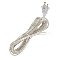 Satco 10' Clear Silver Molded Plug Cord