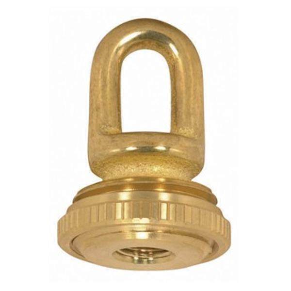 1/8 IP Cast Brass Screw Collar Loop with Ring