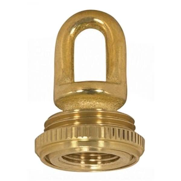 3/8 IP Cast Brass Screw Collar Loop with Ring