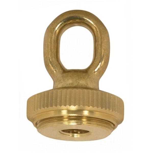 1/4 IP Cast Brass Heavy Duty Screw Collar Loop with Ring