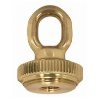Satco 1/4 IP Cast Brass Heavy Duty Screw Collar Loop with Ring