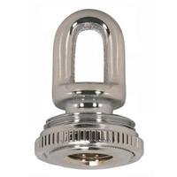 Satco 1/4 IP Cast Polished Chrome Screw Collar Loop with Ring