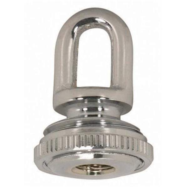 1/8 IP Cast Brass Polished Chrome Screw Collar Loop with Ring