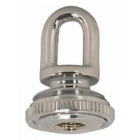 Satco 1/8 IP Cast Brass Polished Chrome Screw Collar Loop with Ring