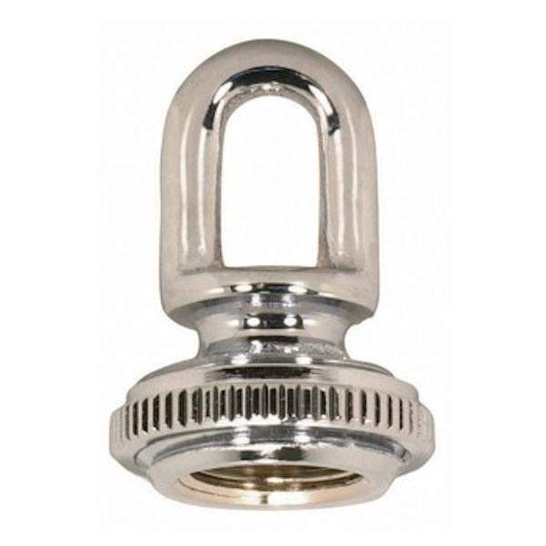 3/8 IP Cast Brass Polished Chrome Screw Collar Loop with Ring