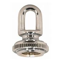 Satco 3/8 IP Cast Brass Polished Chrome Screw Collar Loop with Ring