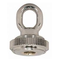 Satco 1/4 IP Heavy Duty Cast Brass Polished Chrome Screw Collar Loop with Ring