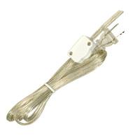 Satco 8' Clear Silver Molded Plug Cord with Hi-Low Switch