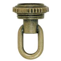 Satco 1/8 IP Antique Brass Screw Collar Loop with Ring