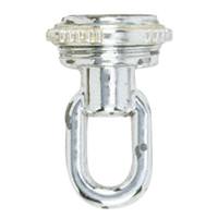 Satco 3/8 IP Chrome Die Cast Screw Collar Loop with Ring