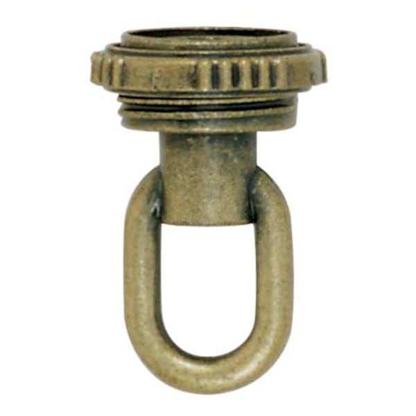 3/8 IP Antique Brass Die Cast Screw Collar Loop with Ring 3/8 IP Antique Brass Die Cast Screw Collar Loop with Ring