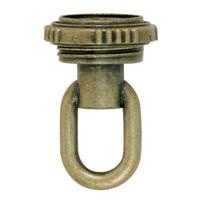 Satco 3/8 IP Antique Brass Die Cast Screw Collar Loop with Ring