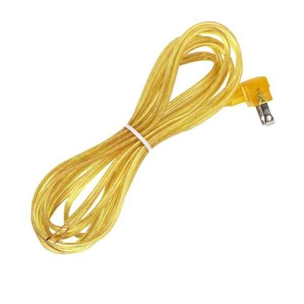 12' Clear Gold Flat Molded Plug Cord