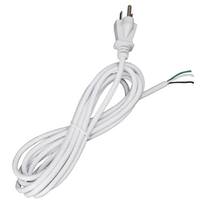 Satco 10' White Heavy Duty 3 Prong Molded Plug Cord