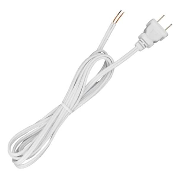 8' White Plug Cord