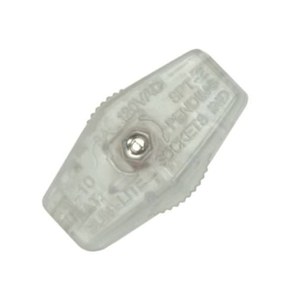 Silver 18/2 SPT-1 3A-120V On / Off Cord Switch