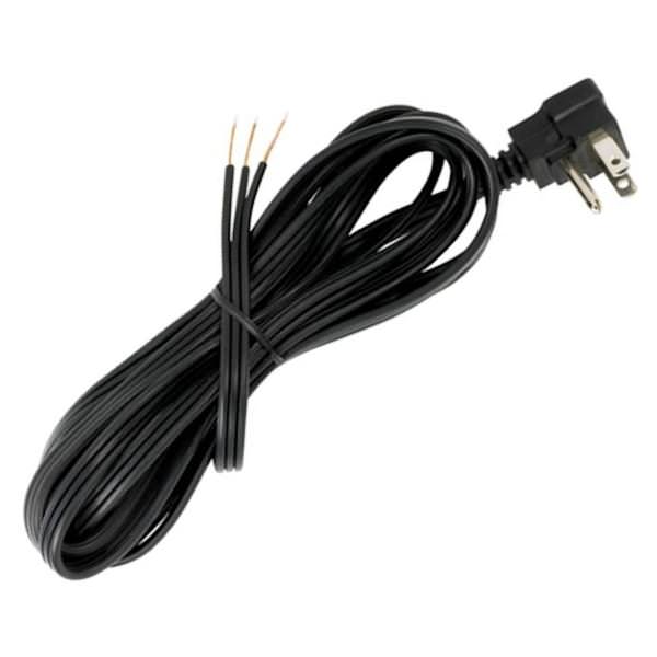 10' Black Flat Molded Plug Cord