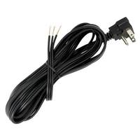 Satco 10' Black Flat Molded Plug Cord