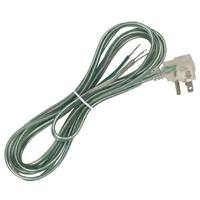 Satco 10' Silver / Green Flat Molded Plug Cord