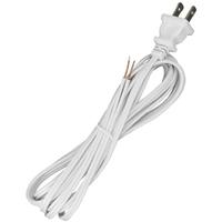 Satco 10' White Molded Plug Cord