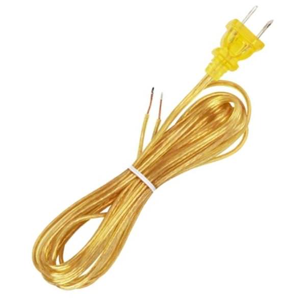 10' Clear Gold Molded Plug Cord
