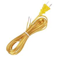 Satco 10' Clear Gold Molded Plug Cord