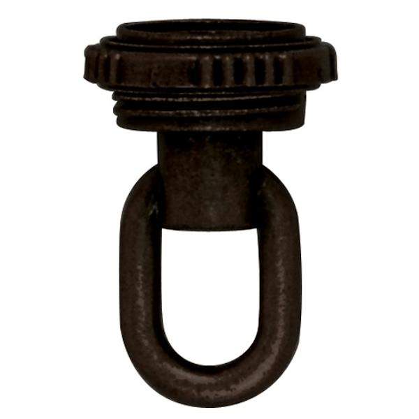 1/4 IP Old Bronze Matching Screw Collar Loop with Ring