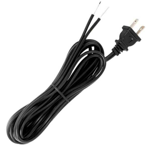 10' Black Molded Plug Cord