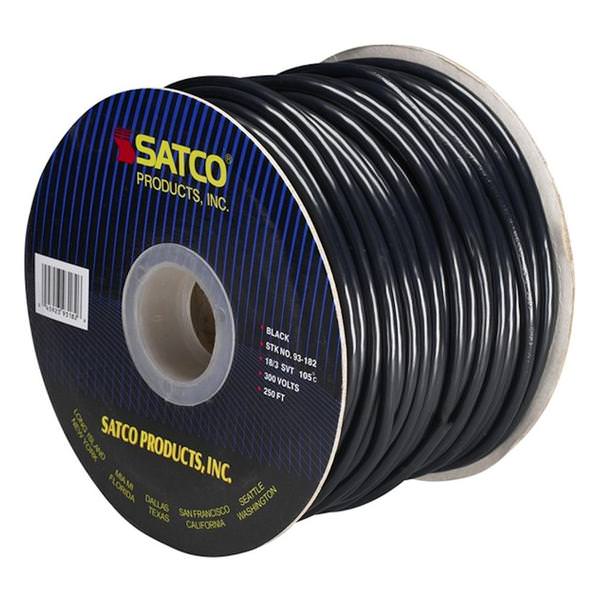 250' Black 18/3 SVT Pulley Cord Spool