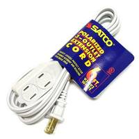 Satco 6' White Extension Cord