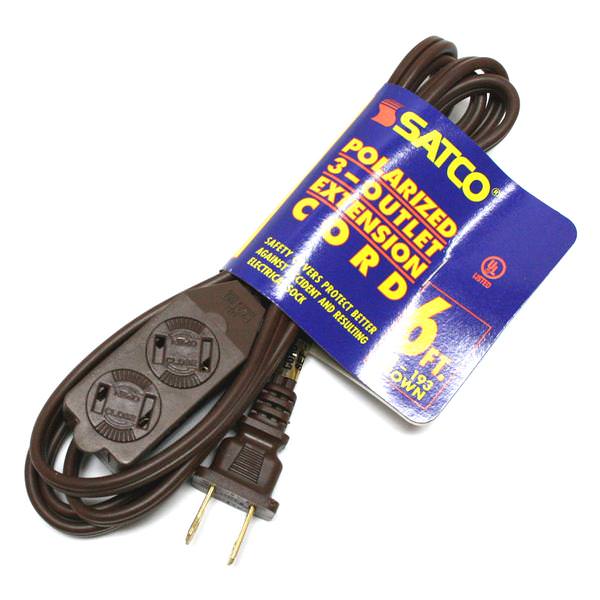 6' Brown Extension Cord