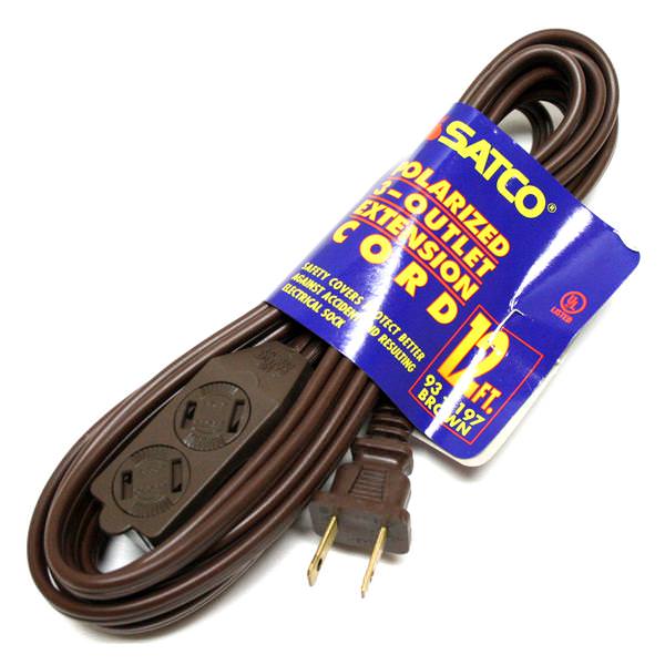 12' Brown Extension Cord