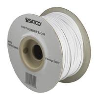 Satco 250' White 18/2 Rayon Braid Wire Spool