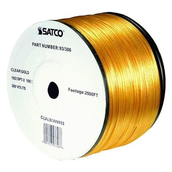 2500' Clear Gold 18/2 SPT-2 Wire Reel
