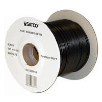 Satco 500' Black 18/1 Wire Spool