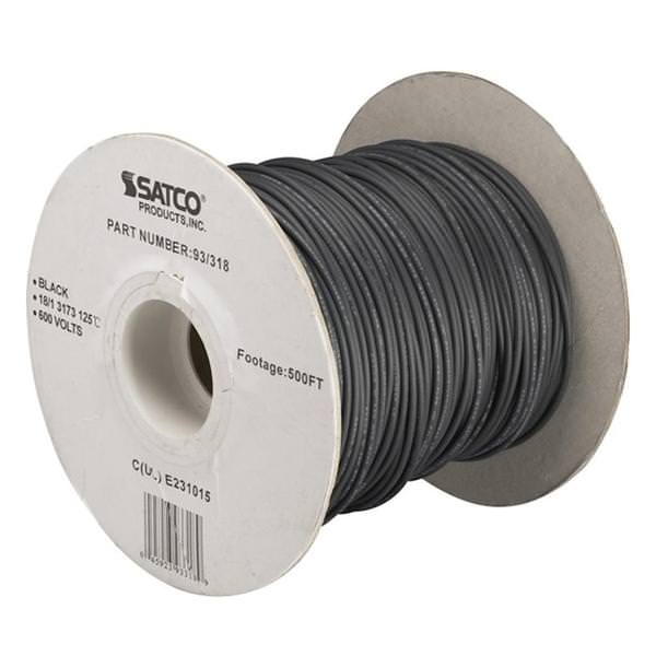 500' Black 18/1 Wire Spool