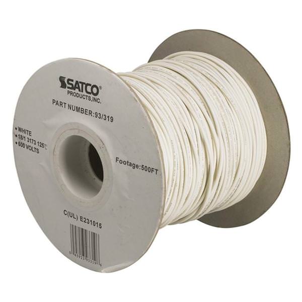 500' White 18/1 Wire Spool