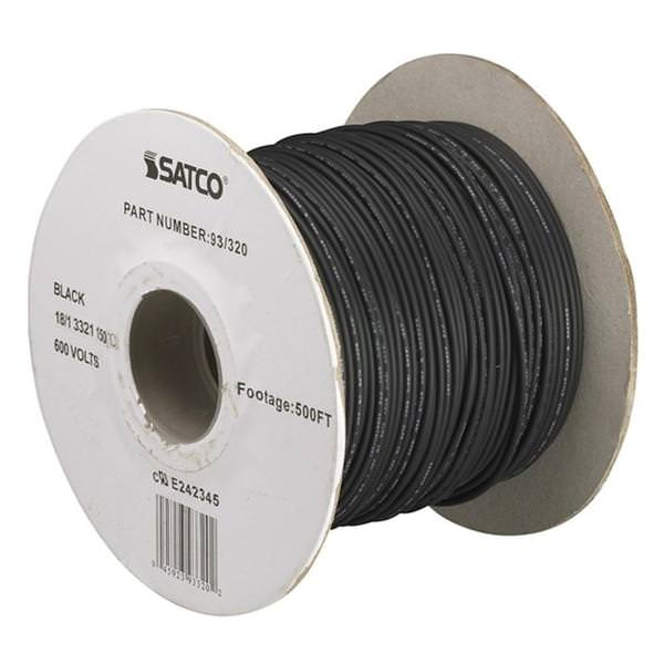 500' Black 18/1 Wire Spool